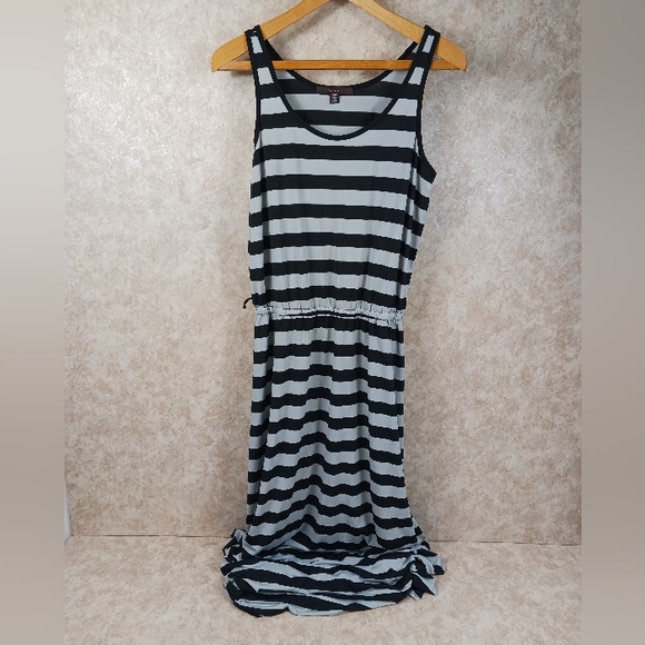 FEVER Striped Maxi Dress Size Small - Picture 2 of 8